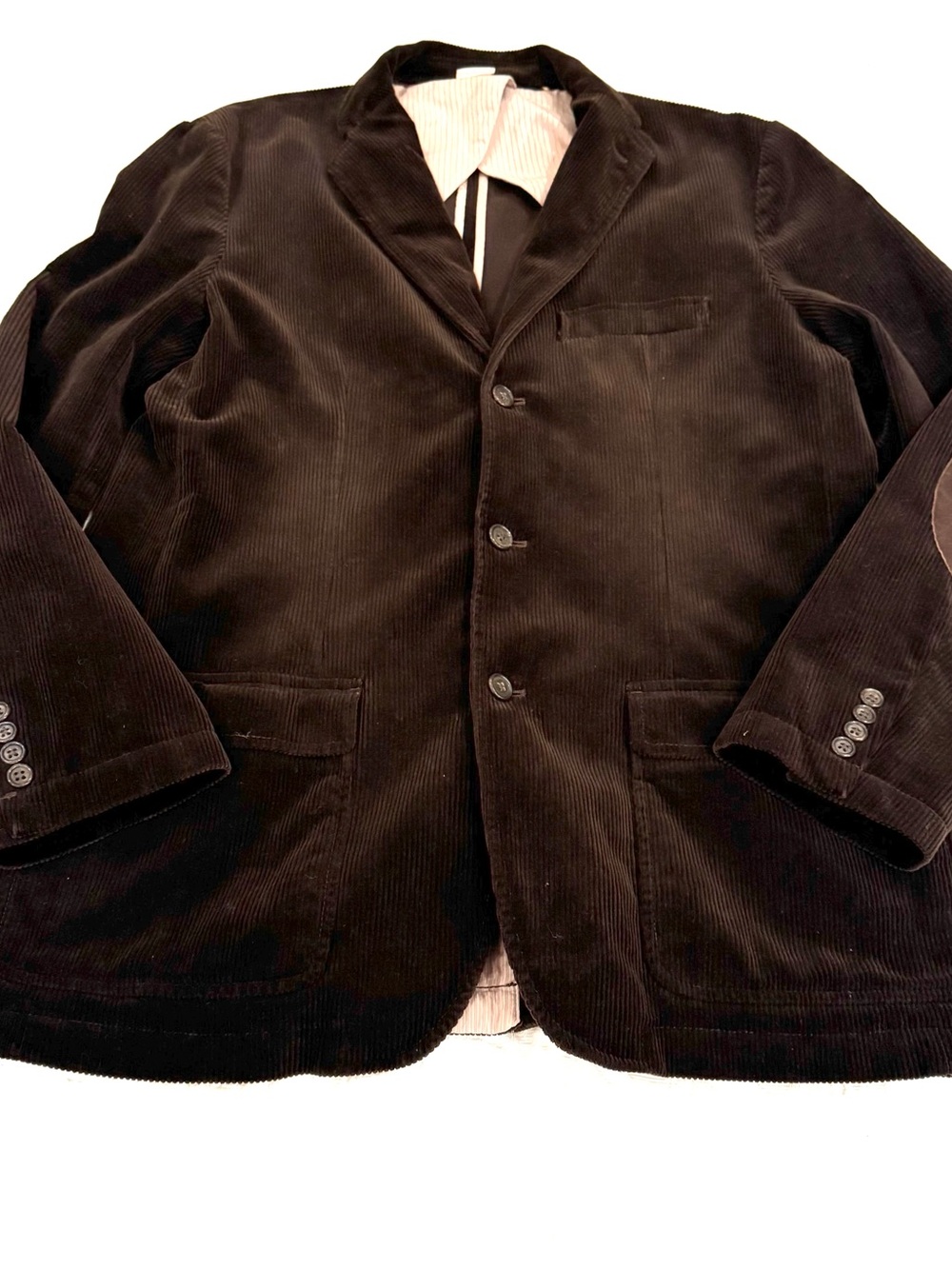 J. Crew Men's Dark Brown Corduroy Pea Coat